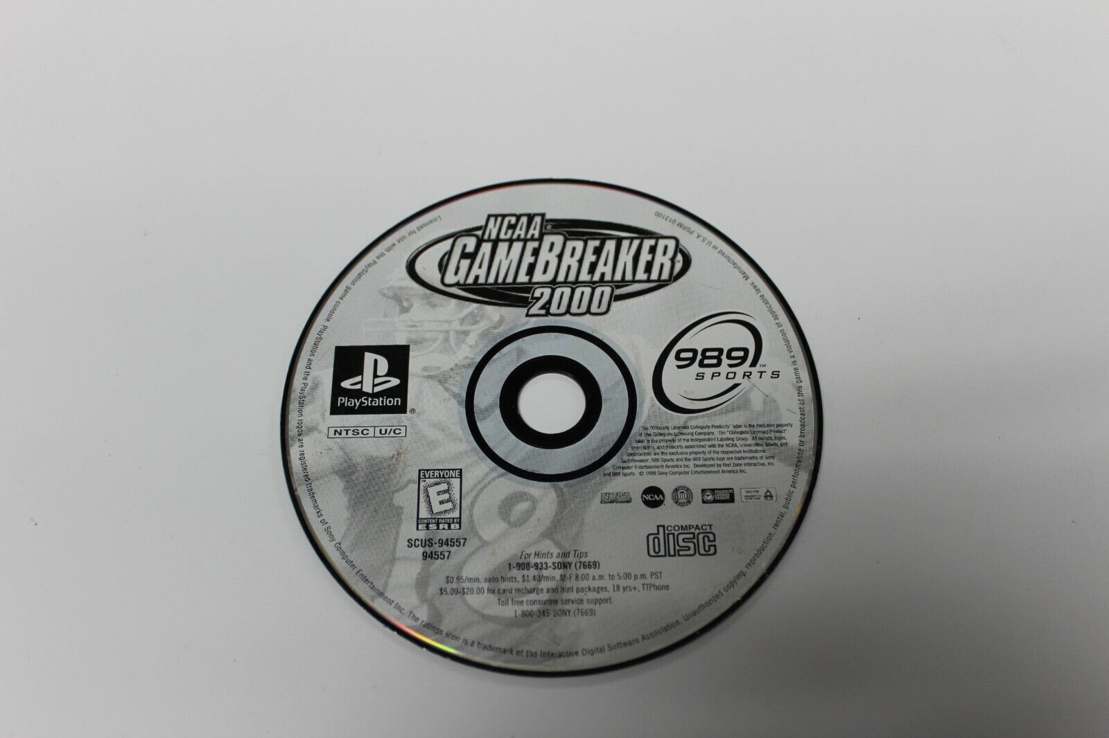 NCAA GameBreaker 2000 (PS1, 1999) Disc Only