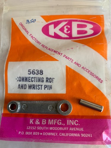 K & B Mecoa Engines .20-.28 Connecting Con Rod and Wrist Pin #5638 N OS - Picture 5 of 5