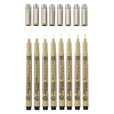 Sakura Pigma Micron Pencil Case 8 Fineliner Black