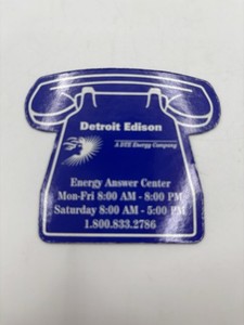 Vintage Detroit Edison Advertising Magnet Refrigerator Badge