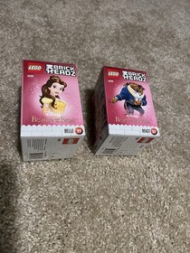 LEGO BRICKHEADZ: Belle (41595) And Beast (41596) Lot Of 2 Brand New Sealed Rare