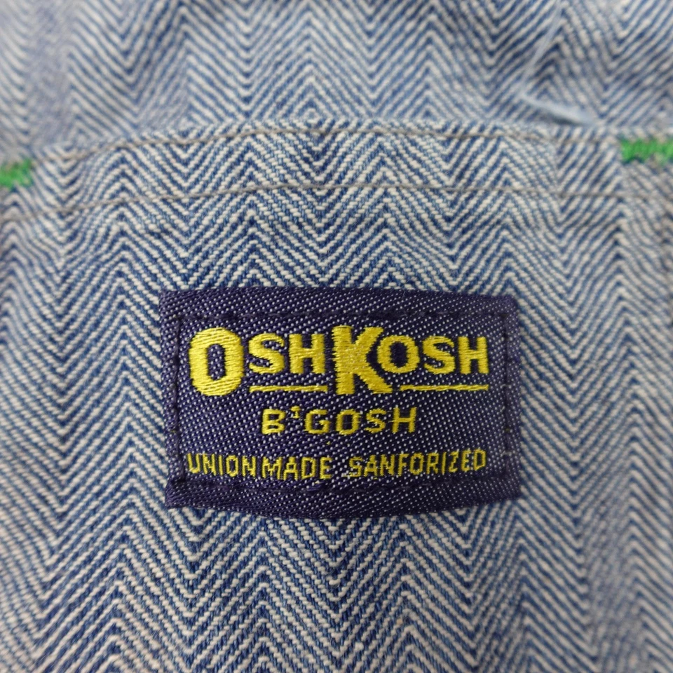 Vintage OshKosh Coveralls Mens 42R Blue Herringbone Stripe Union Made Sanforized - Image 4 of 4