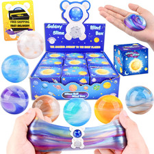 Galaxy Slime Party Favors, 9 Pack Galaxy Slime Ball - Stretchy, Non-Sticky, Mess