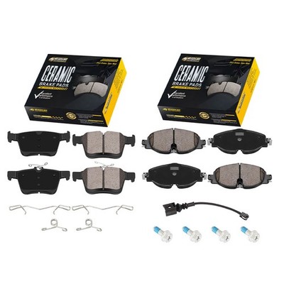Front and Rear Ceramic Brake Pads for 2015-2018 Audi A3 TT Quattro1.4L 1.8L 2.0L