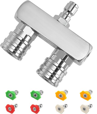 #ad #ad Pressure Washer Tips 2 in 1 Power Nozzle Tip Dual Sprayer Extension Wand Kit $35.99