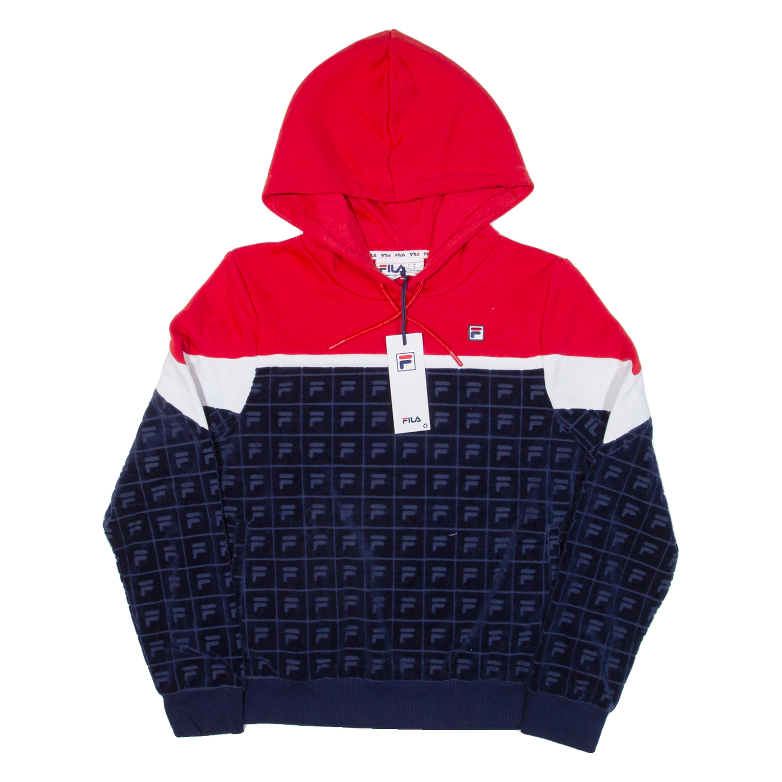 FILA Felpa con Cappuccio Uomo Blu M