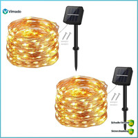 Solar Lichterkette AußEn 120LED 12M Kupferdraht Wasserdicht 8 Modus Garten