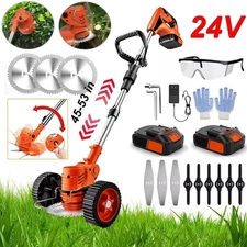 Cordless Weed Eater Electric Brush Cutter Lawn Edger Grass String Trimmer Kits