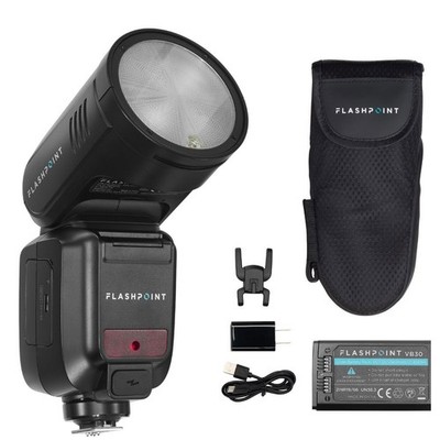 Flashpoint X100 TTL R2 On Camera Li-on Round Head Flash For Sony, Godox V100 S (
