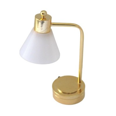 Miniature LED Desk Lamp Model for 1/12 Dollhouses Bedroom Displaying Accessories