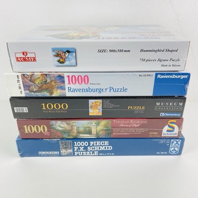 5x Puzzle 750-1000 Teile Konvolut Sammlung Ravensburger Schmidt Acme NEU OVP