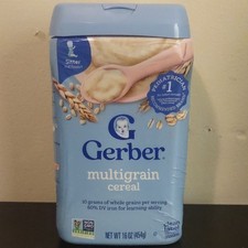 Gerber Multigrain Cereal Non GMO Baby Food Weaning Stage 2 16 oz 454g
