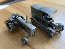 TWO Spec-Cast John Deere Model 4010 Diesel Pewter Tractor~Limited Edition Truck
