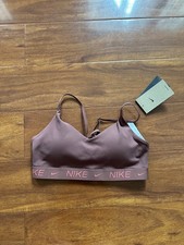 Nike Women's Indy Light-Support Padded Sports Bra Red Sepia SMALL