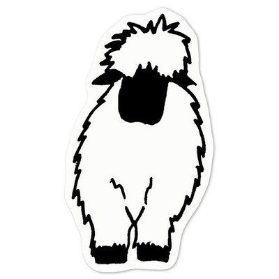 Aufkleber Sticker ''Flauschiges Schaf'' (DW017495)