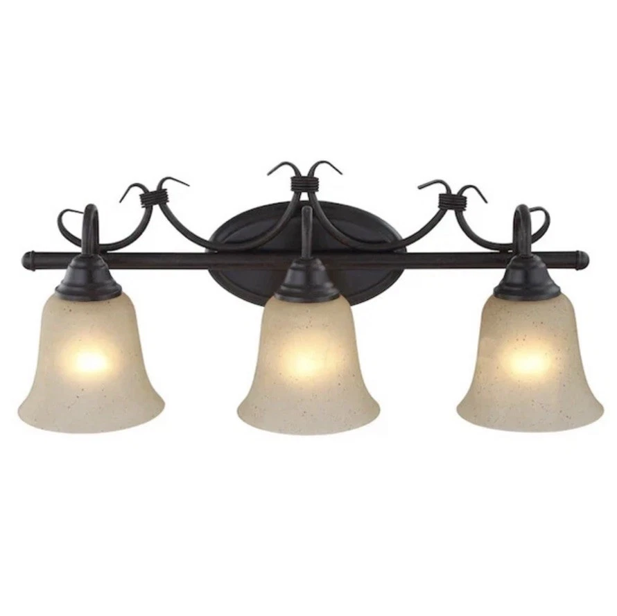 Portfolio Stone hollow 24-in 3-Light Bronze Transitional Vanity Light Bar - Image 3 of 4