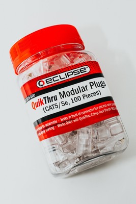 Eclipse Tools 902-549-100 QuikThru Cat5/5e Connectors - Jar of 100 pcs
