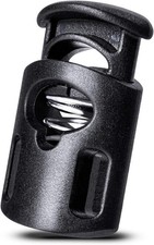 10 Pack Plastic Cord Locks Stopper Single Hole Spring Toggle Upgraded Black New