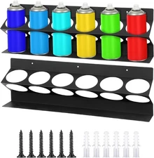 Yaocom 2 Pcs Garage Spray Bottle Holder Wall Mounted Spray Can Aerosol Holder S