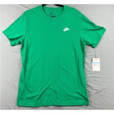 Nike T-Shirt Mens Medium Green New NWOT Embroidered Logo AR4997-365 Tee