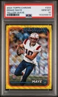 2024 Topps Chrome Drake Maye #203 Yellow Wave Refractor 12/75 PSA 10 (SSP)(RARE)