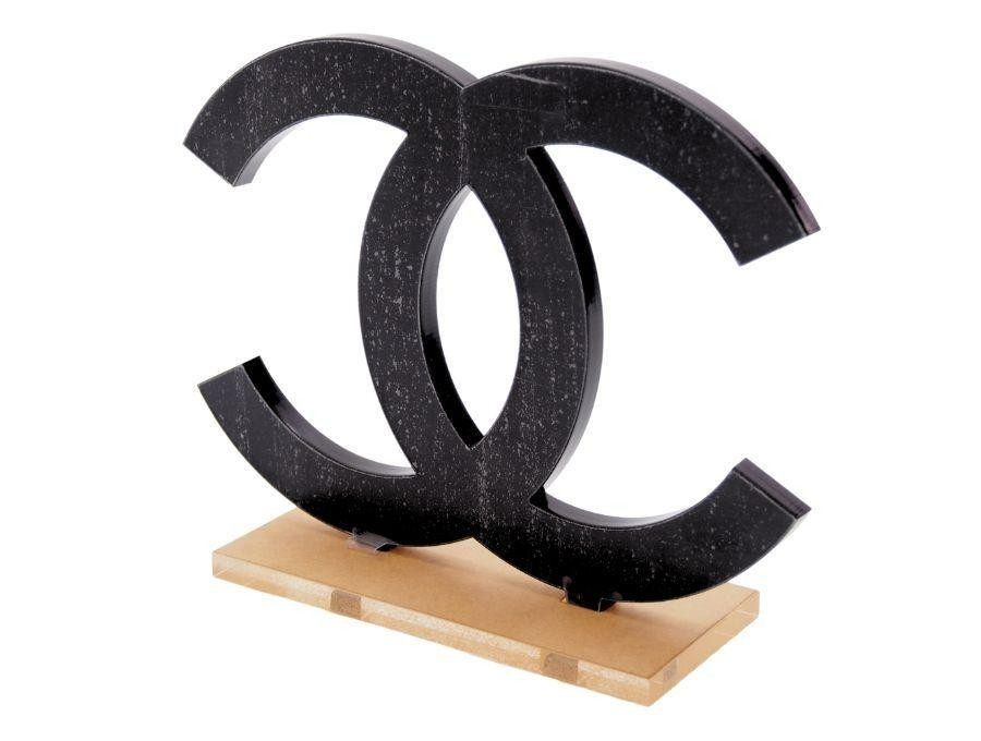 CHANEL LOGO Coco Mark Store Display Chanel Logo Black New from