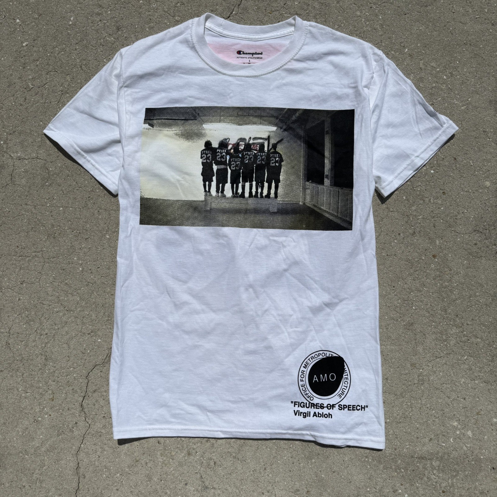 RARE! Virgil Abloh Pyrex x Champion Off White Vision T Shirt Men’s Small MCA