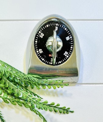 VTG Bengt EK Kitchen Timer Art Deco Design Sweden Manual Mechanical 60 Min.