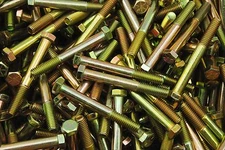 (35) Grade 8 Hex Head 7/16-14 x 3-1/2 Cap Screws Bolts Coarse Yellow Zinc