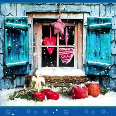 20 Servietten Weihnachten Winterly Chalet Winter Kerzen Dekoration Motiv 33x33cm