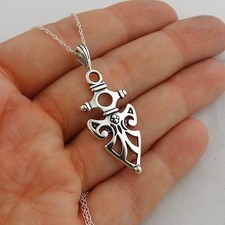 Collana punta di freccia - argento sterling 925 - ciondolo lancia protezione amuleto 