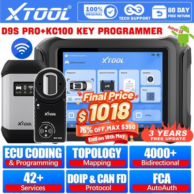 XTOOL D9SPRO KC100 Car Program Coding Tool Auto Bidirectional Scanner Topology