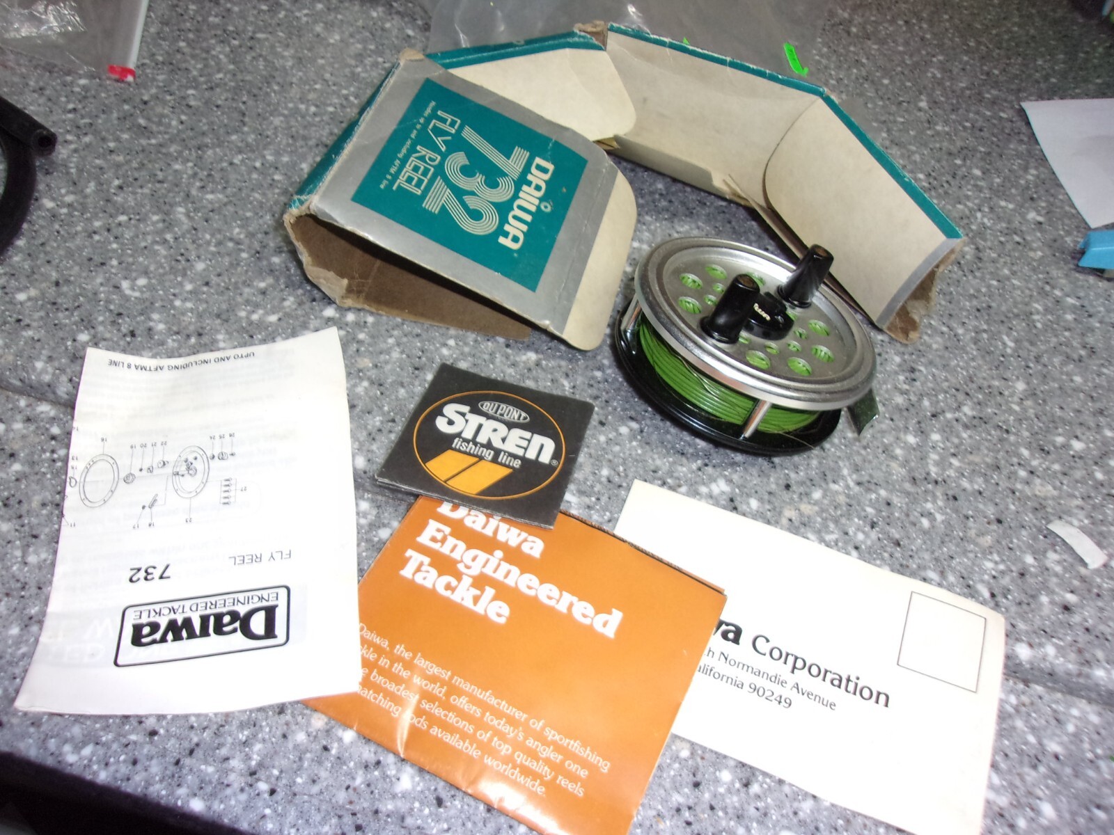 H53 Daiwa 732 flyreel with fly line and all directions