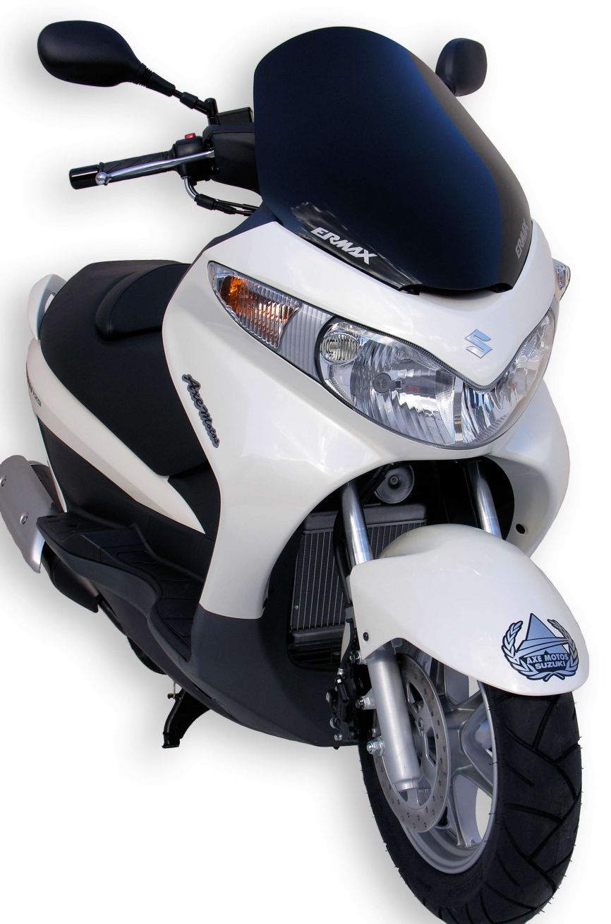 Pare-brise Ermax Sport noir foncé pour Suzuki Burgman, finition haut de gamme