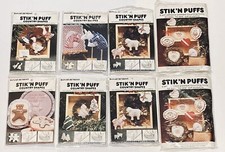 Lot Of 8 Vintage Banar Designs Stik 'n Puff Country Shapes Unicorn Goose Bear