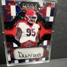 Devonte Wyatt auto 7/8 Red Disco 2022 Wild Card Auto Mania red white blue color 