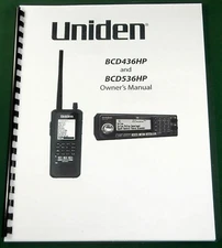 Uniden BCD436HP / BCD536HP Instruction Manual: Comb Bound & Protective Covers 