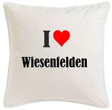 KISSENBEZUG I LOVE WIESENFELDEN 40CMX40CM AUS MIKROFASER