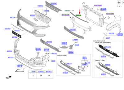 Hyundai Kona MK1 untere Stoßstangenversteifung vorn 86570J9000 NEU