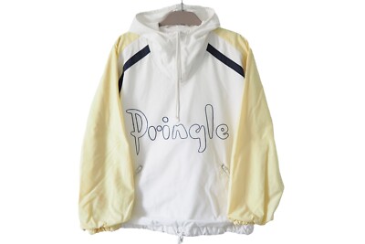 Vintage PRINGLE Anorak Jacket Size women's XL oversize big logo hooded