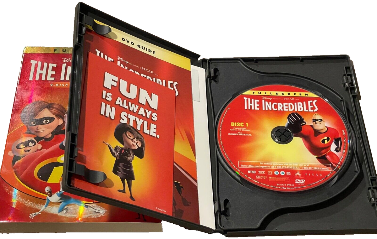 Disney Pixar 2 Disc Collector's Edition The Incredibles DVD Bonus