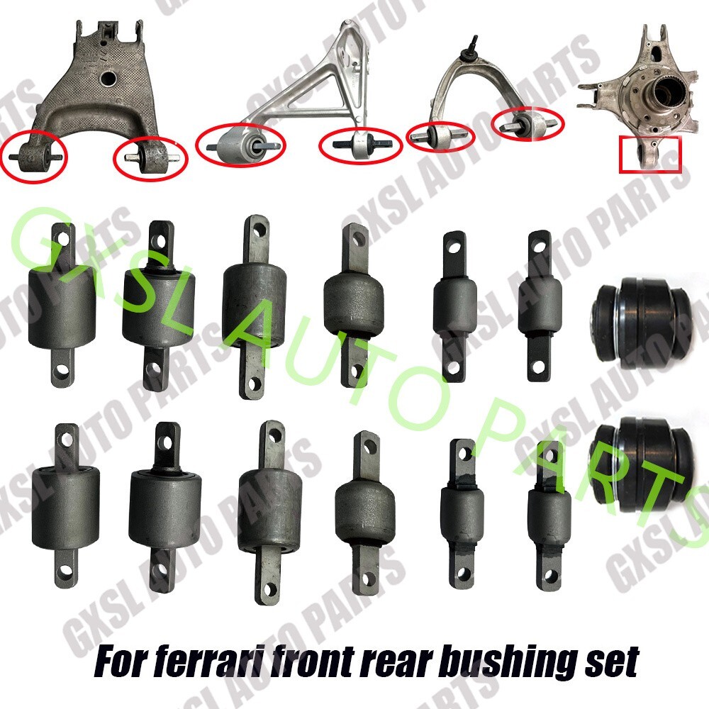 New Control Arm Bushing Kit (14 pcs) for Ferrari 488, 458, California, F12, GTC4
