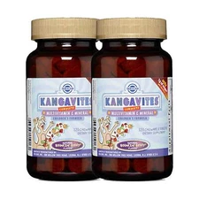 2 x Solgar Kangavites Multivitamin Berry Flavor 120 Chewable Tabs