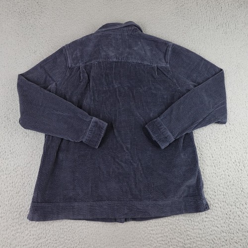 LL Bean Shirt Womens Medium Blue Corduroy Long Sleeve Button Up Oversized - Picture 7 of 12