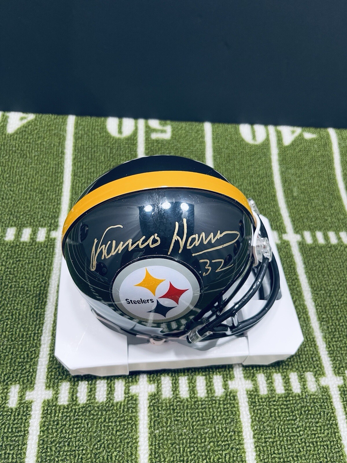 Franco Harris Autographed Signed Pittsburgh Steelers PITTSBURGH STEEERS VSR4 MINI HELMET BECKETT COA 631 
