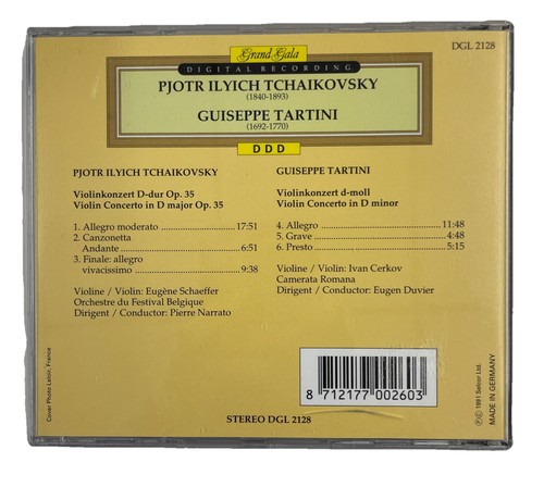 Tchaikovsky/Tartini Violin Concertos CD - Imagen 2 de 4