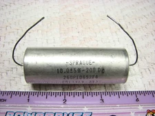 Sprague 10.0uF 5% 200vdc 10.0mf Vitamin-Q Type Paper-In-Oil (PIO) TONE Capacitor