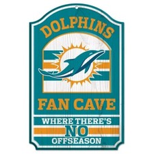 MIAMI DOLPHINS FAN CAVE WOOD SIGN 06 SALE - NEW