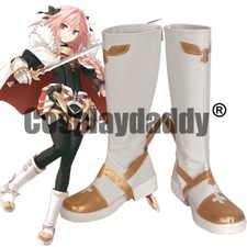 IN STOCK Fate/Grand Order Apocrypha Rider of Black Astolfo Cosplay Shoes Boots