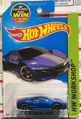 2015 HOT WHEELS '12 ACURA NSX CONCEPT, BLUE, HW WORK SHOP, #191/250